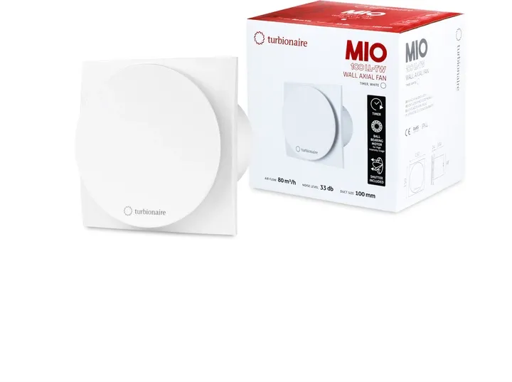 Вытяжной вентилятор Turbionaire MIO 100 LLTW Фото - 6