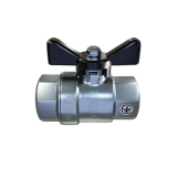 Кран кульовий різьбовий латунний UKSPAR, метелик Fig.50 / PN40 / DN15