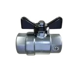 Кран шаровой резьбовой латунный UKSPAR, бабочка Fig.50 / PN40 / DN25