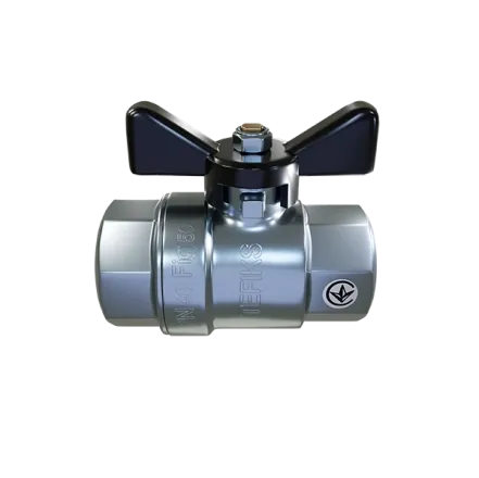 Кран кульовий різьбовий латунний UKSPAR, метелик Fig.50 / PN40 / DN15