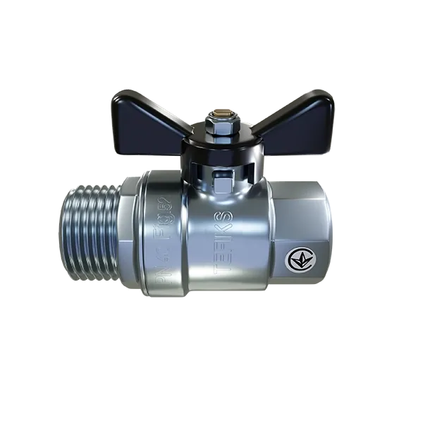 Кран кульовий різьбовий латунний UKSPAR, метелик Fig.52 / PN40 / DN20