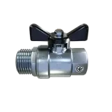 Кран кульовий різьбовий латунний UKSPAR, метелик Fig.52 / PN40 / DN20