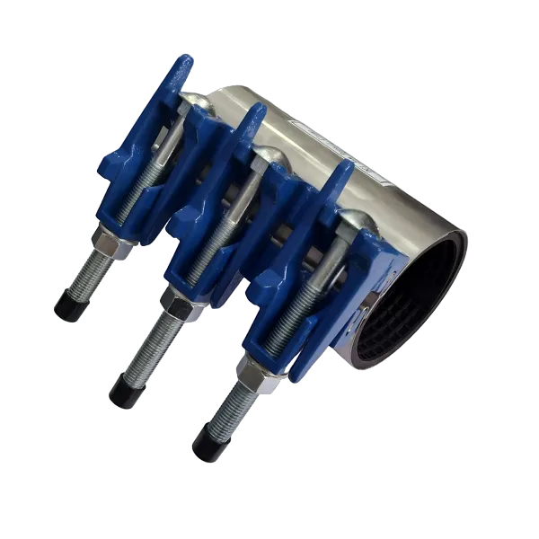 Хомут нержавеющий ремонтный для труб UKSPAR, ZR-1 / PN16 / DN69-76, L200