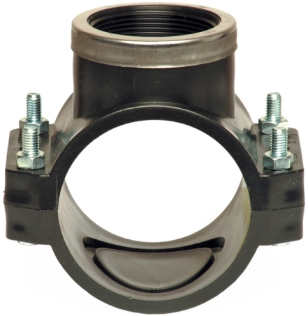 Хомут для врезки UNIDELTA Ø75 х 3/4" В PN10 PP-B (УФ защита) (1026075003001)