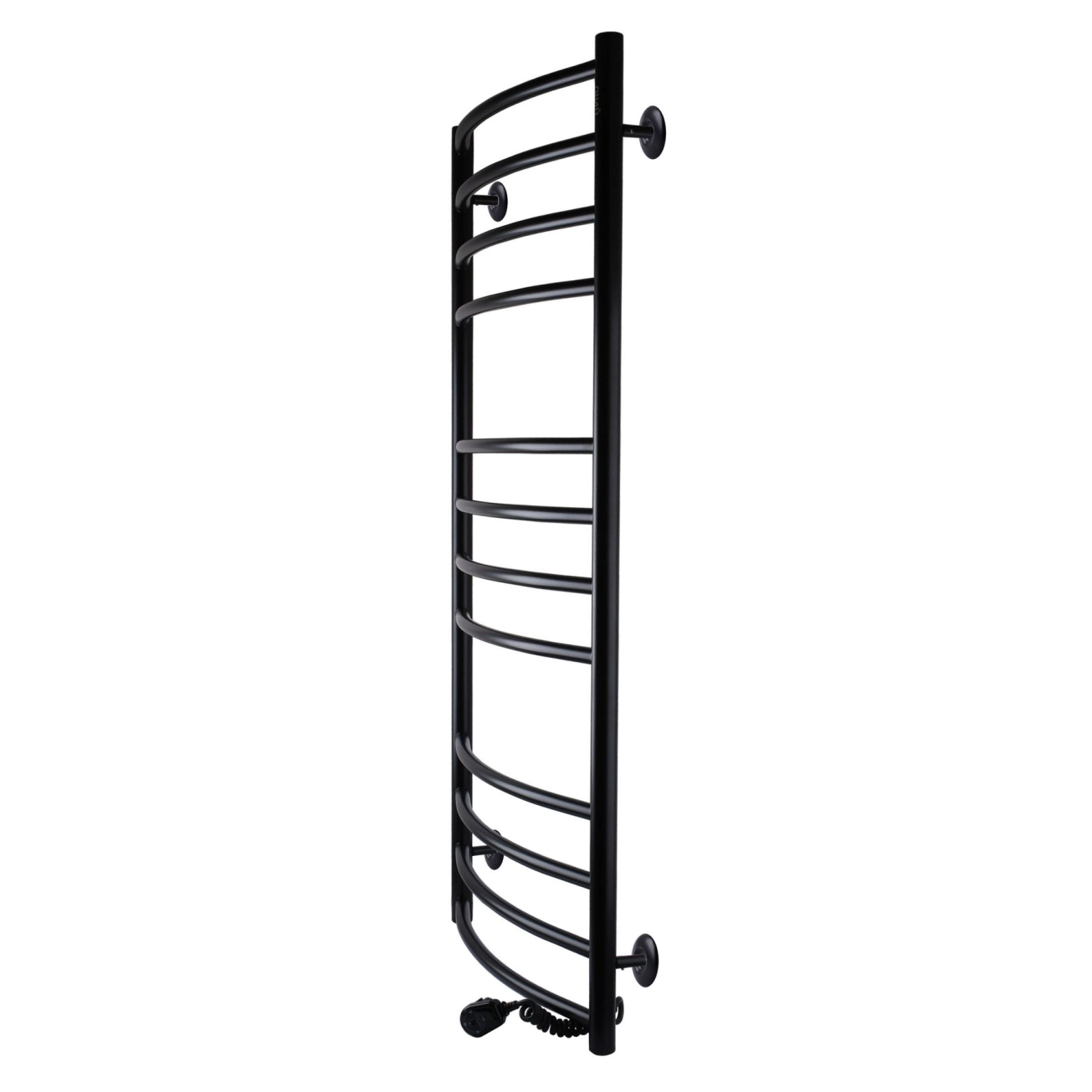 Полотенцесушитель UNIO LDE ER 1200-500-12 BLK Лесенка Дуга Элит электро черная Фото - 2