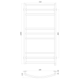 Полотенцесушитель UNIO LDE EL 1000-500-9 BLK Лесенка Дуга Элит электро черная Фото - 2