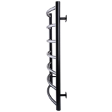 Рушникосушарка UNIO LD W 700-500-7 BLK Драбинка Дуга вода чорна Фото - 2