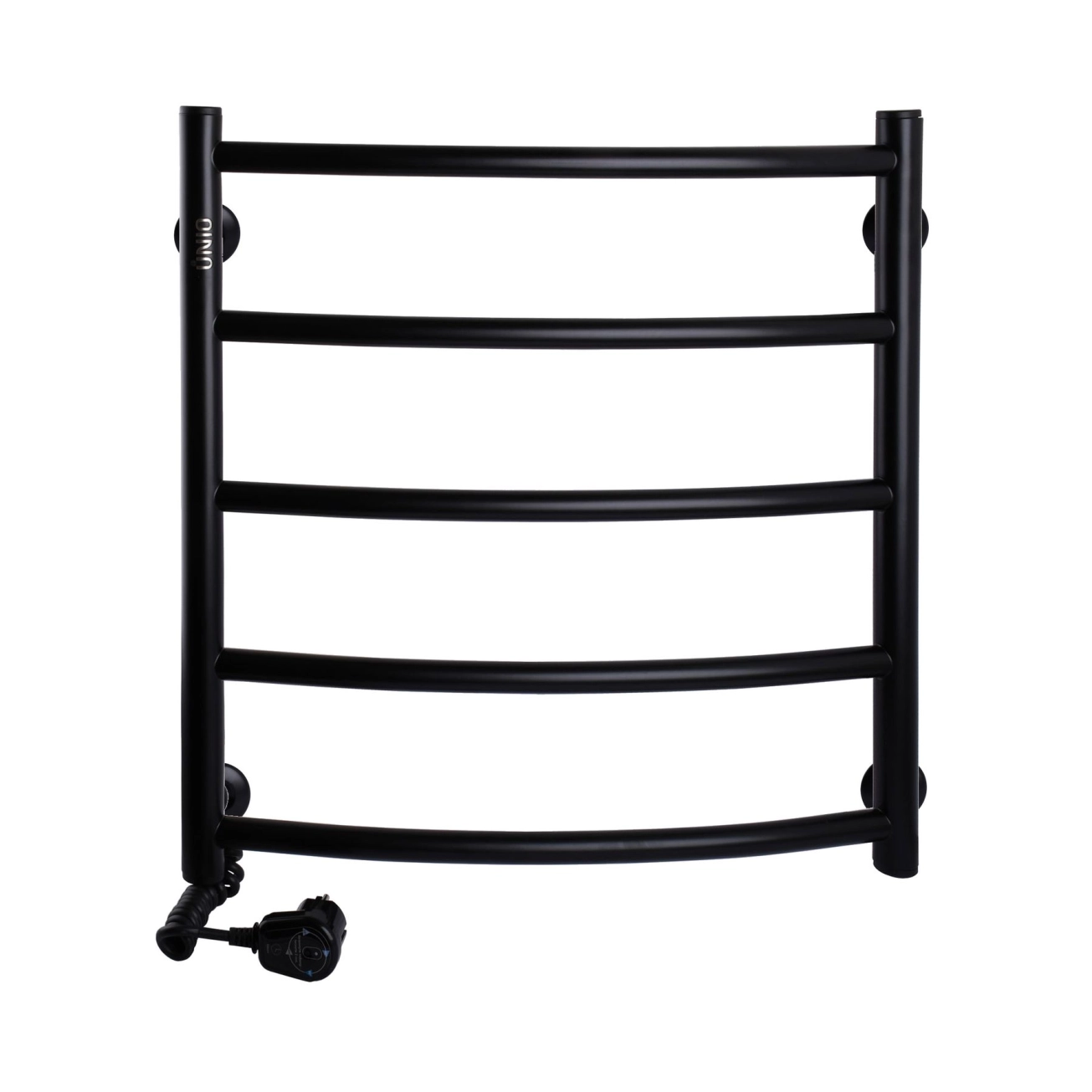Рушникосушарка UNIO LD EL 500-500-5 BLK Драбинка Дуга чорна