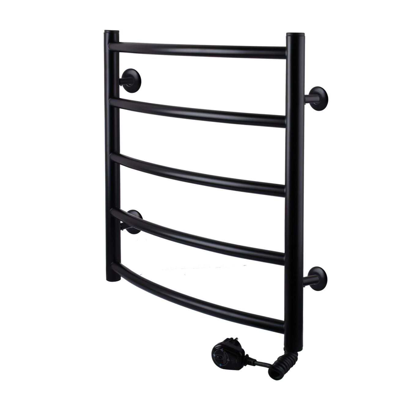 Полотенцесушитель UNIO LD ER 500-500-5 BLK Лесенка Дуга электро черная Фото - 1