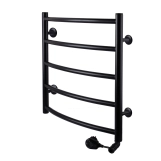 Полотенцесушитель UNIO LD ER 500-500-5 BLK Лесенка Дуга электро черная Фото - 1