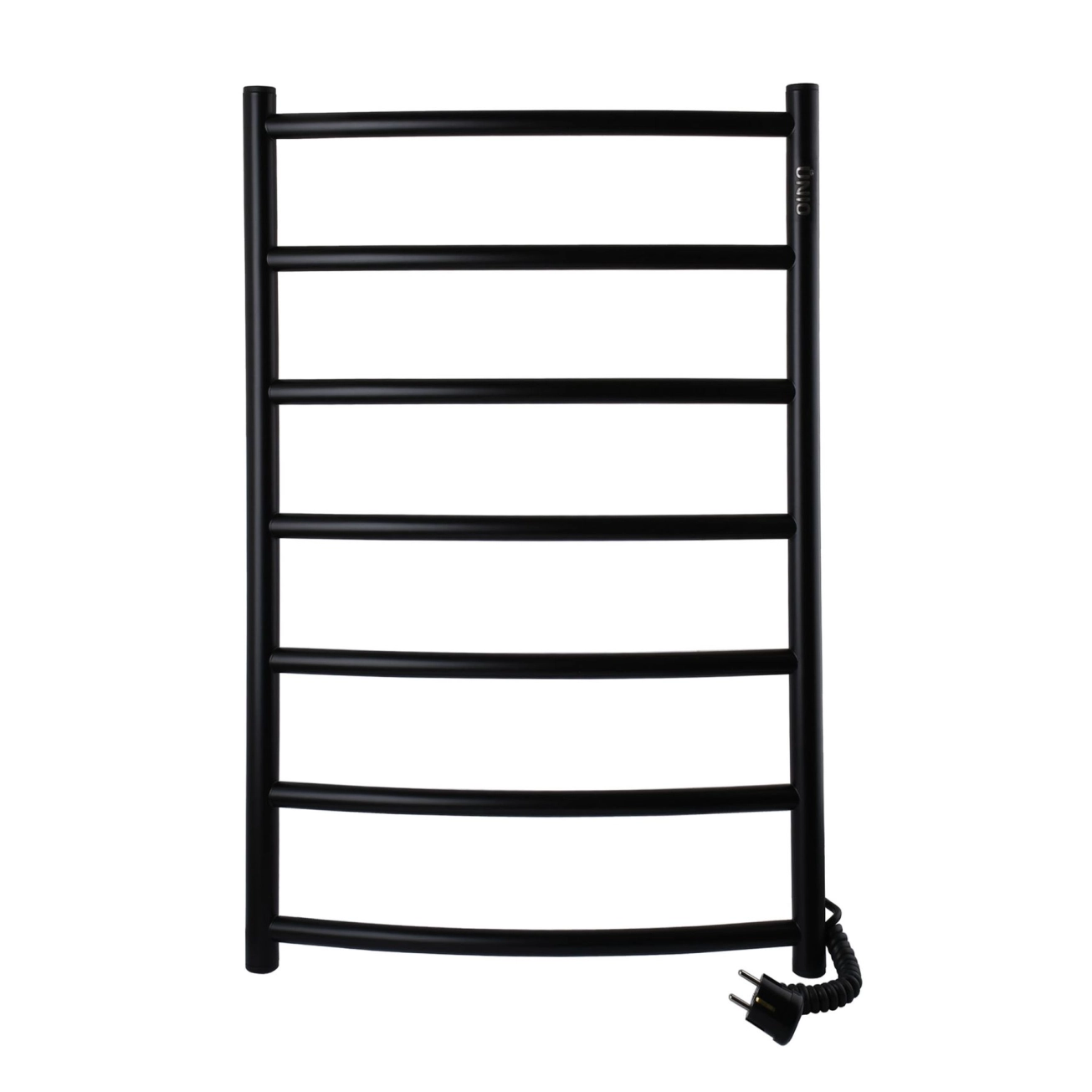 Рушникосушарка UNIO LD ER 700-500-7 BLK Драбинка Дуга  чорна