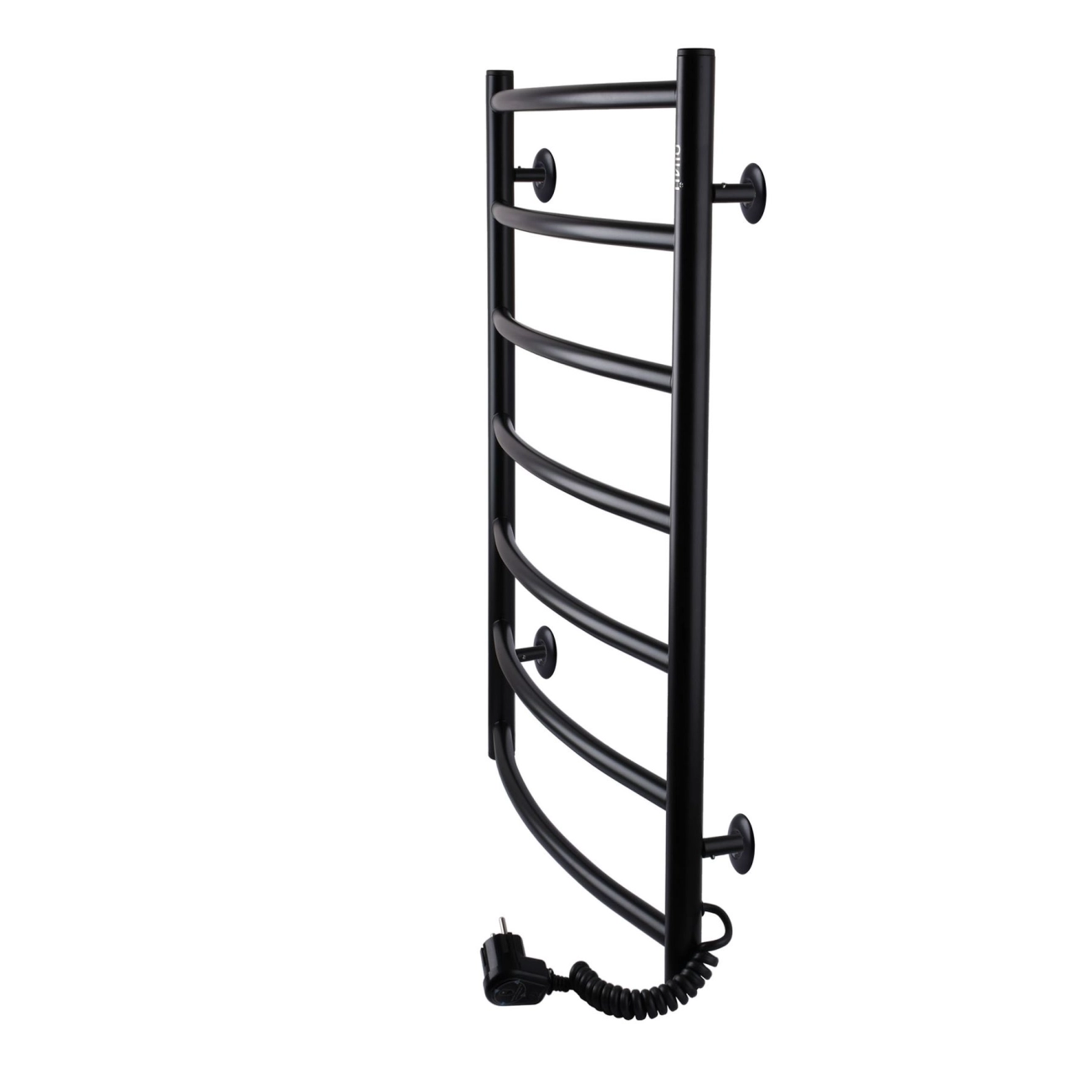 Рушникосушарка UNIO LD ER 700-500-7 BLK Драбинка Дуга  чорна Фото - 1