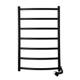 Рушникосушарка UNIO LD ER 700-500-7 BLK Драбинка Дуга  чорна