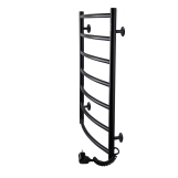 Рушникосушарка UNIO LD ER 700-500-7 BLK Драбинка Дуга  чорна Фото - 1