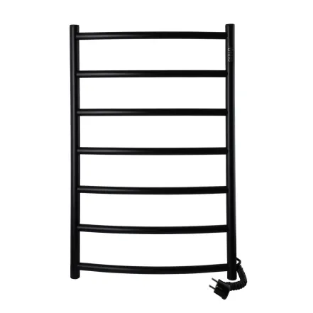 Рушникосушарка UNIO LD ER 700-500-7 BLK Драбинка Дуга  чорна