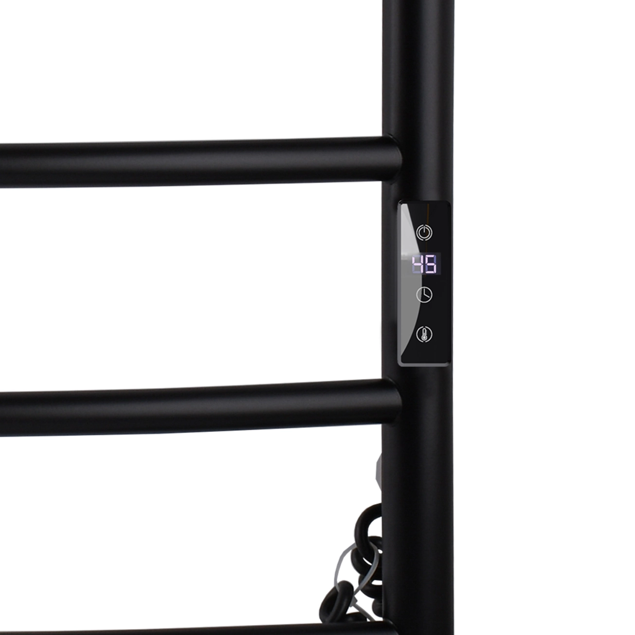Полотенцесушитель UNIO LD ЕU 500-500-5 BLK Лесенка Дуга электро черная Фото - 1