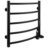 Полотенцесушитель UNIO LD ЕU 500-500-5 BLK Лесенка Дуга электро черная Фото - 2