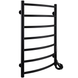 Полотенцесушитель UNIO LD ЕU 700-500-7 BLK Лесенка Дуга электро черная Фото - 1