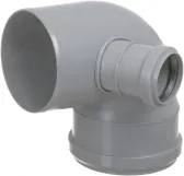 Канализационный колено Valsir с боковым отводом, левый, Ø110/50х87°/67° (VS0554003)
