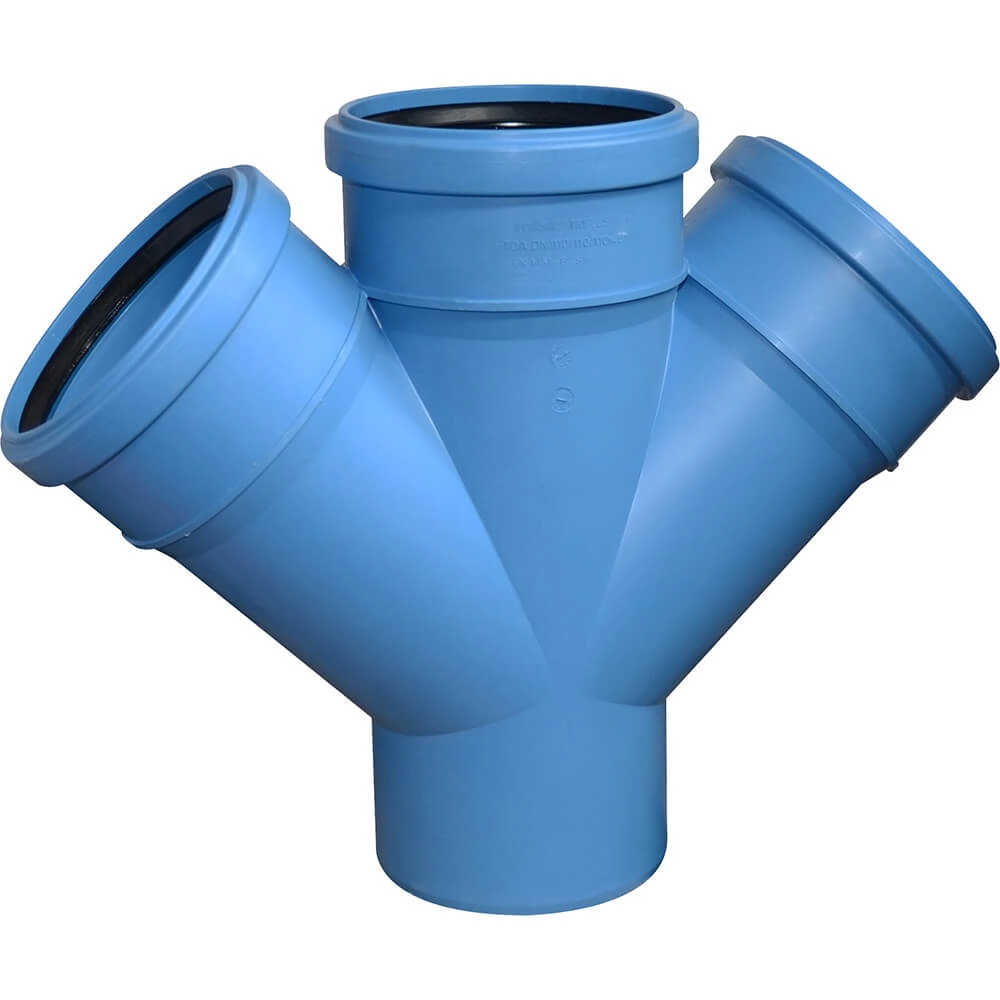 Крестовина Valsir Triplus® Ø110/110/110x45° (VS0650655) Фото - 1