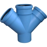 Крестовина Valsir Triplus® Ø110/110/110x45° (VS0650655) Фото - 1