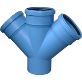 Крестовина Valsir Triplus® Ø110/110/110x45° (VS0650655) Фото - 3