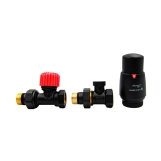Комплект термостатичний Vario Term ELEGANT прямий матовий чорний (ELGS0224C/FP)