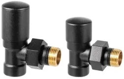 Комплект радіаторних кранів кутовий Vario Term Swing matte black  (ZIS24/FК)