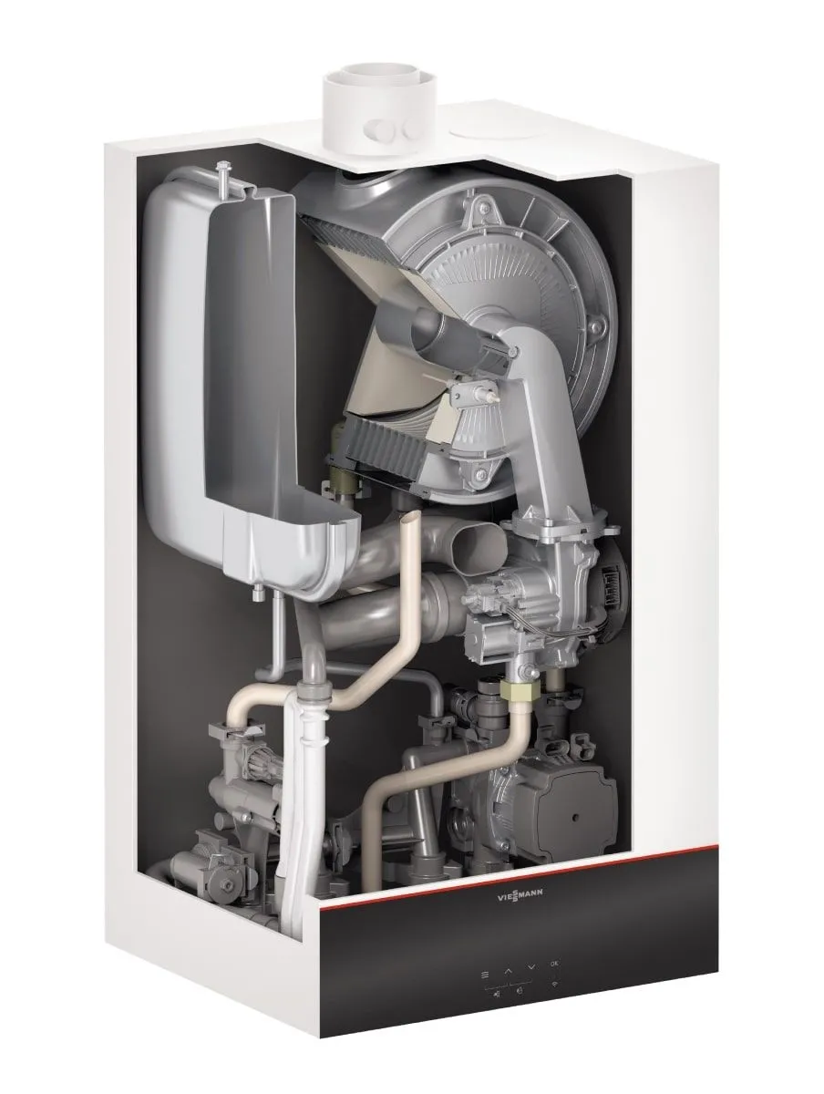 Котел газовий конденсаційний Viessmann Vitodens 100-W B1KF 19 кВт wi-fi (2-х контурний)+труба Фото - 1