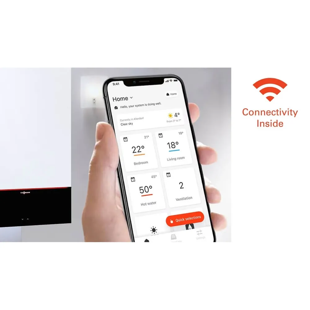 Котел Viessmann Vitodens 050-W BOKA 32 кВт wi-fi  (2-х контурний) + Кімнатний бездротовий термостат ViCare Фото - 2