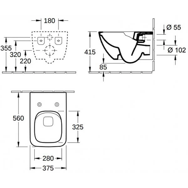 Унітаз підвісний Villeroy&Boch VERITY LINE з кришкою SlimSeat білий (4615RL01) Фото - 1