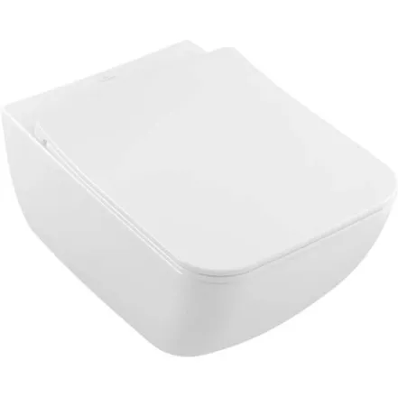 Подвесной унитаз Villeroy&Boch VERITY LINE с крышкой SlimSeat, белый (4615RL01)