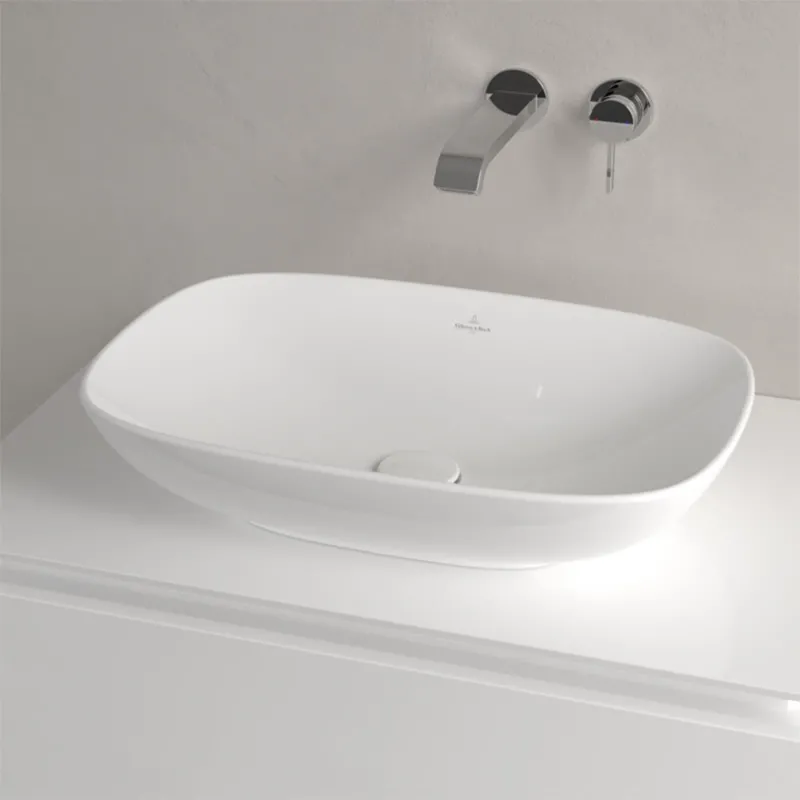 Умивальник на стільницю Villeroy & Boch Loop & Friends 560x380 мм White Alpin (4A490101) Фото - 1