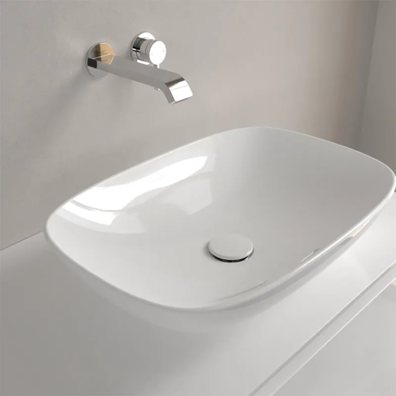 Умивальник на стільницю Villeroy & Boch Loop & Friends 560x380 мм White Alpin (4A490101) Фото - 2