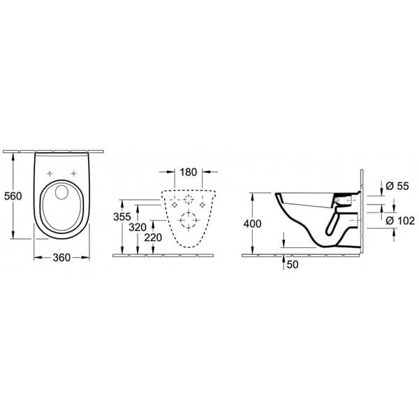Унітаз підвісний Villeroy&Boch O.NOVO (56601001) Фото - 1