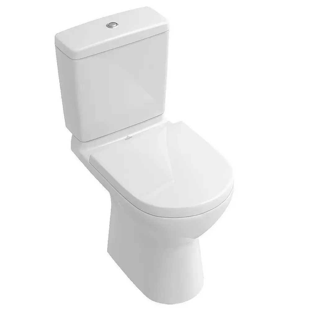 Унитаз-компакт Villeroy&Boch O.Novo с крышкой SoftClosing, QuickRelease и креплениями (5661T301)