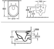 Подвесной унитаз Villeroy & Boch Architectura Open Flushing Rim (5684R001) Фото - 1