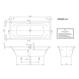 Ванна акриловая Villeroy&Boch Targa Style 180х80 см (UBA180FRA2V-01) Фото - 1
