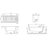 Ванна акриловая Villeroy&Boch O. Novo/Cassandra 170x75 см (uBA170CAS2V-01) Фото - 1