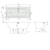 Ванна кварилова Villeroy&Boch OBERON 2.0 170х75 см (uBQ170OBR2DV-01) Фото - 1