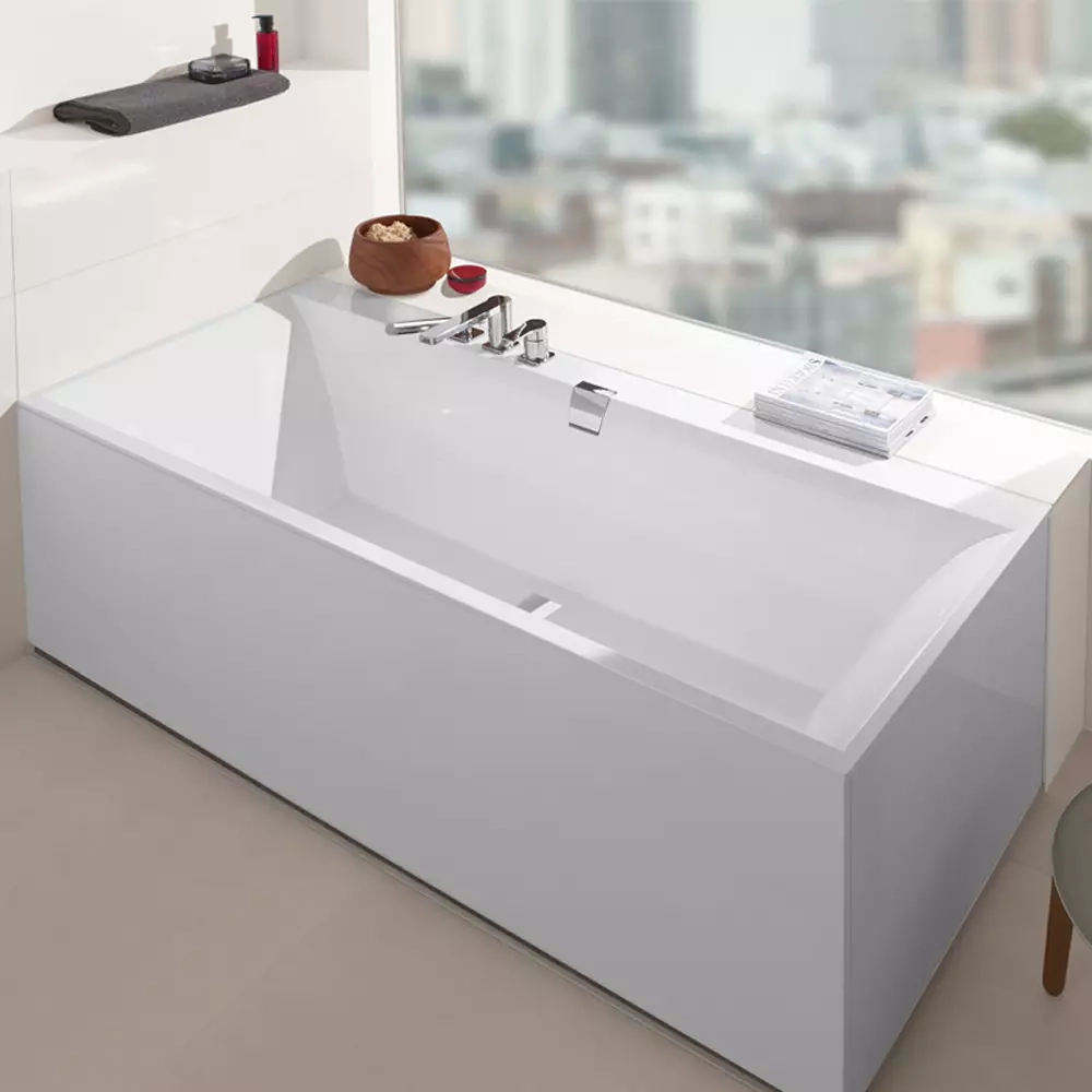 Ванна квариловая Villeroy&Boch Squaro Edge 170х75 см с ножками (uBQ170SQE2DV-01) Фото - 3