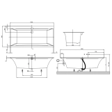 Ванна квариловая Villeroy&Boch SQUARO EDGE 190х90 см (uBQ190SQE2DV-01) Фото - 1