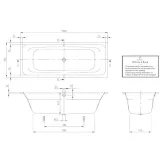 Ванна акрилова Villeroy&Boch Targa Style Badewanne 170x70 (UBA177FRA2V-01) Фото - 1