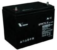 Акумуляторна батарея Vision FM, 12В, 75А•год, AGM