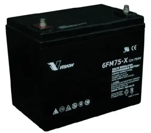 Акумуляторна батарея Vision FM, 12В, 75А•год, AGM