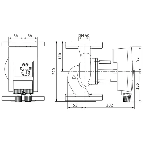 Циркуляційний насос Wilo Yonos MAXO-Z 40/0,5-8 (2175542) Фото - 1