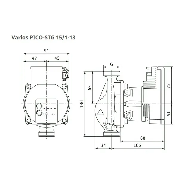 Циркуляційний насос WILO VARIOS PICO-STG 15/1-13 (4232746) Фото - 1