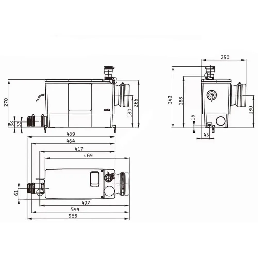 Канализационная установка Wilo DrainLift MINI3-XS/WC-EF (аналог SOLOLIFT2 WC-1. WC-3) (6095128) Фото - 1
