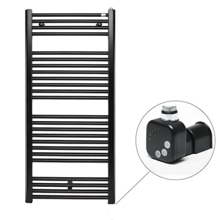 Рушникосушка електрична Zehnder Virando 500x1226 мм прихований чорний матовий (AB-120-050-9017-HEC-HID)