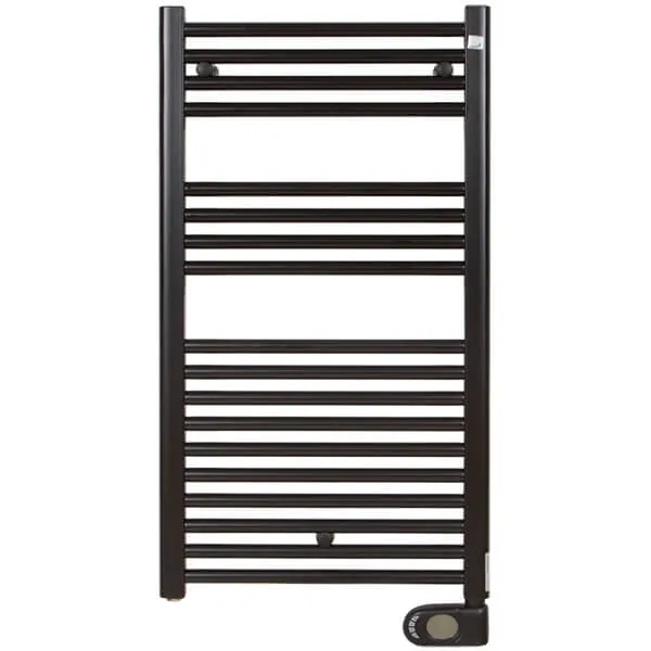 Полотенцесушитель электрический Zehnder Aura 906x500 мм черный матовый, с кабелем (PBEBZ-090-50-MQ-SC)